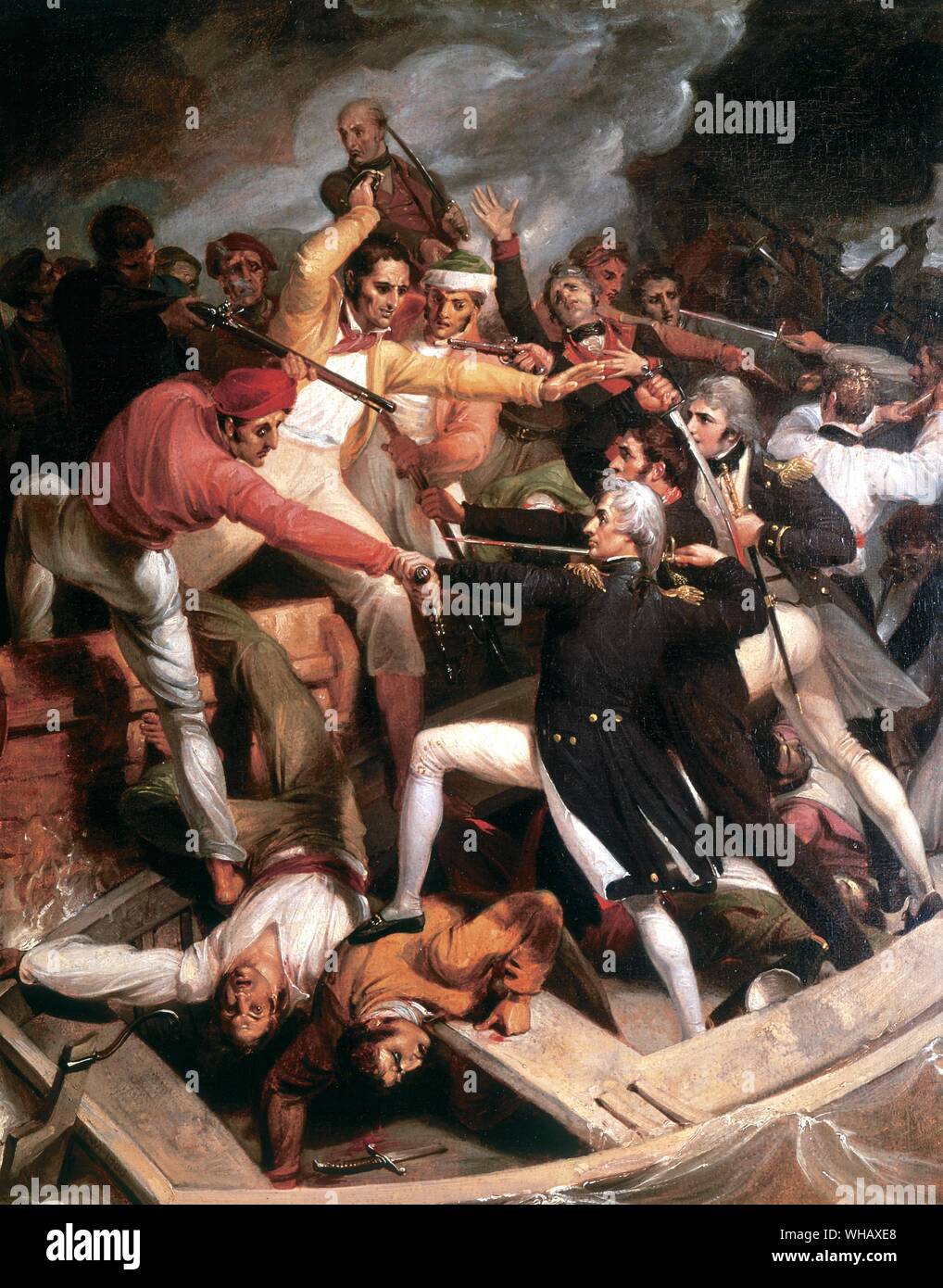 Nelson's encounter with Spainish at Cadiz. 1797 Stock Photo