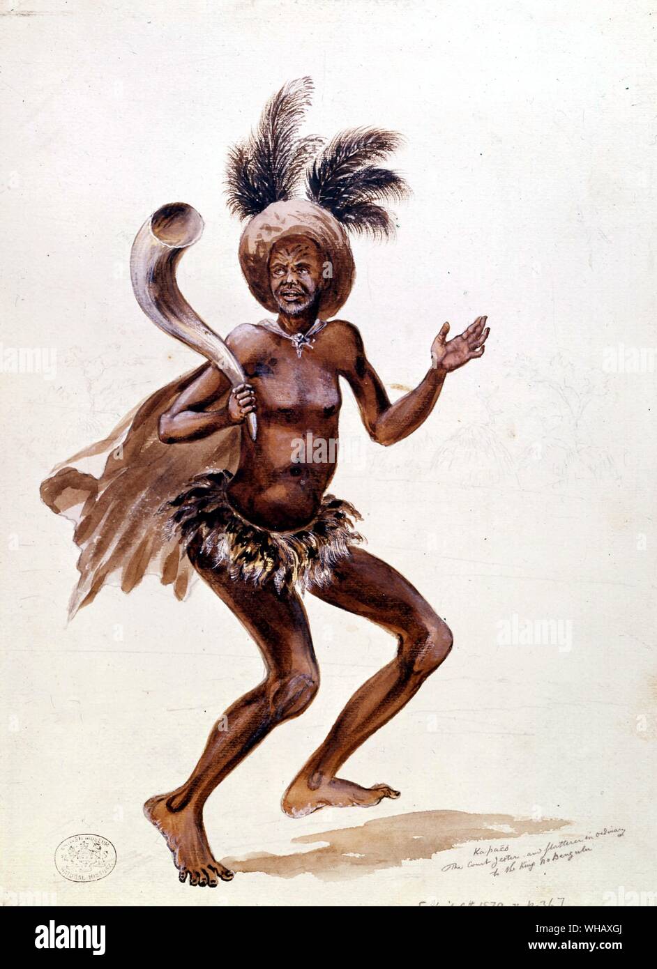 Kafaes Court Jester. The African Adventure - A History of Africa's Explorers by Timothy Severin, page 3111. Stock Photo
