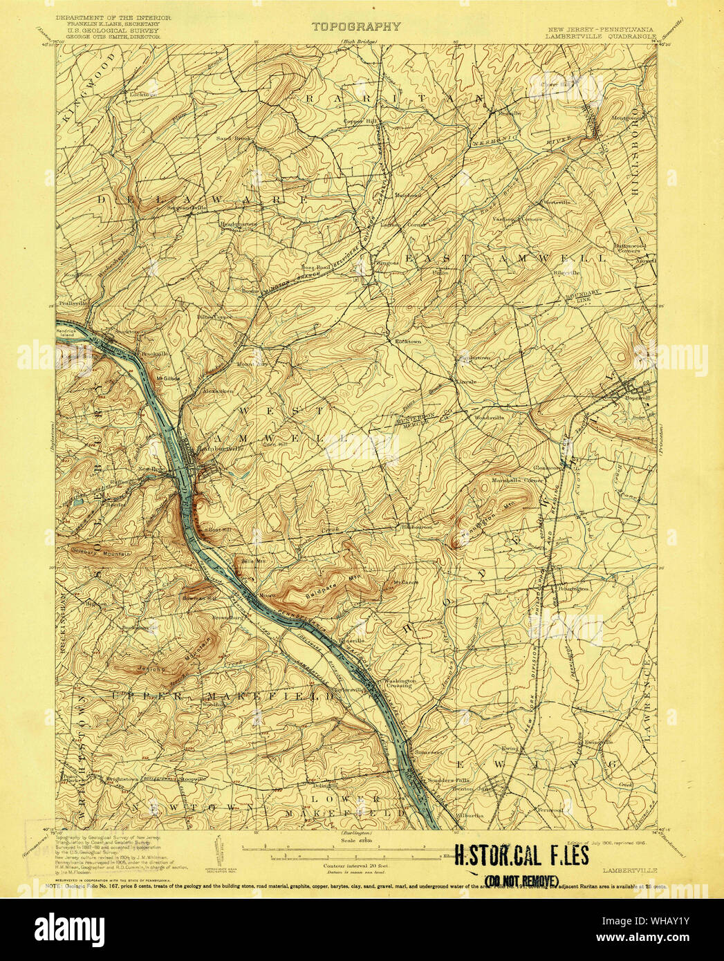 Lambertville new jersey map hires stock photography and images Alamy