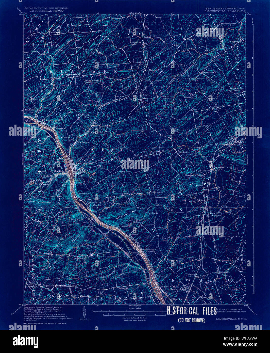 Lambertville new jersey map hires stock photography and images Alamy