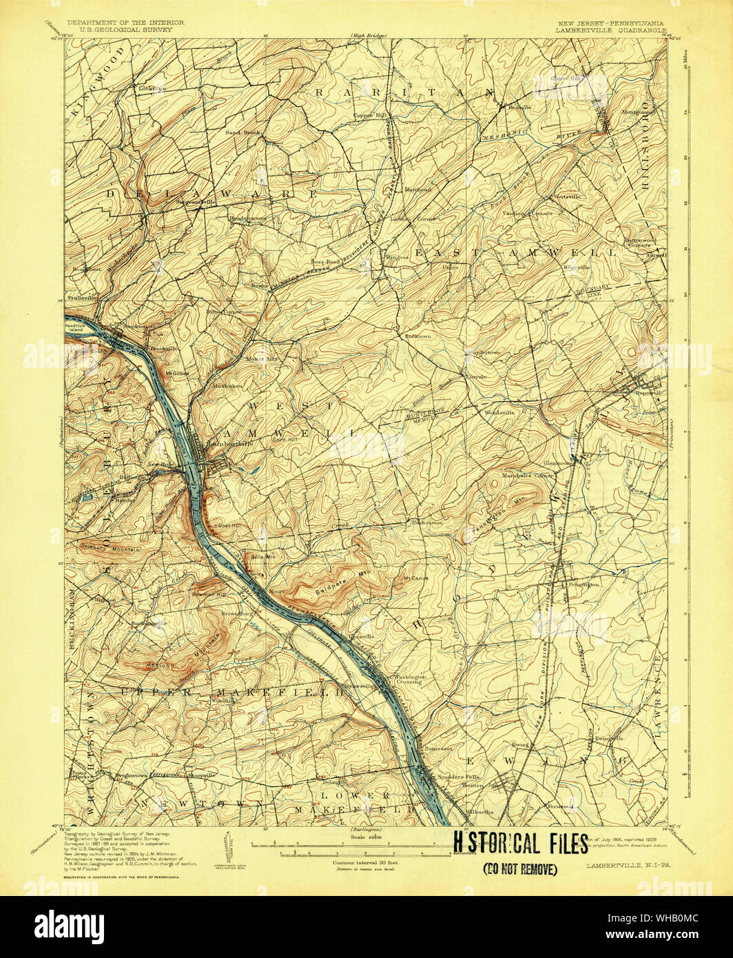 Lambertville map hires stock photography and images Alamy