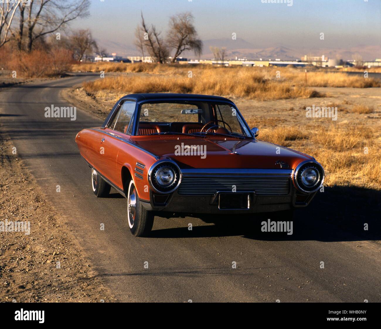 1963 Chrysler Turbine experimental engine: Turbine HP 130 body by Ghia of Italy. 50 made by Ghia. Given to selected members of public to drive under normal conditions. Once Chrysler had evaluated all but five were destroyed. Stock Photo