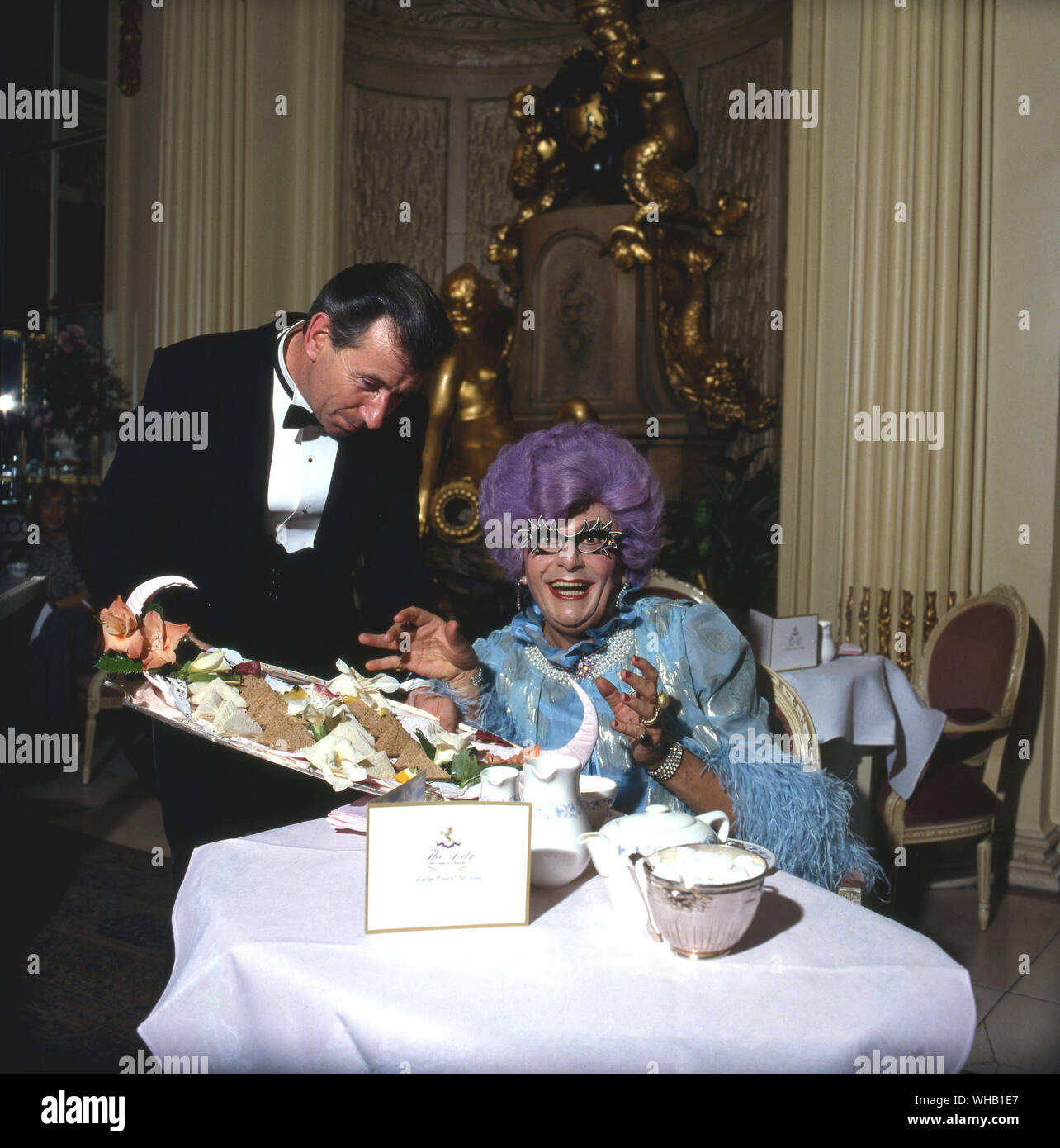 Dame Edna Everidge. is a character played by Australian comedian Barry Humphries Stock Photo