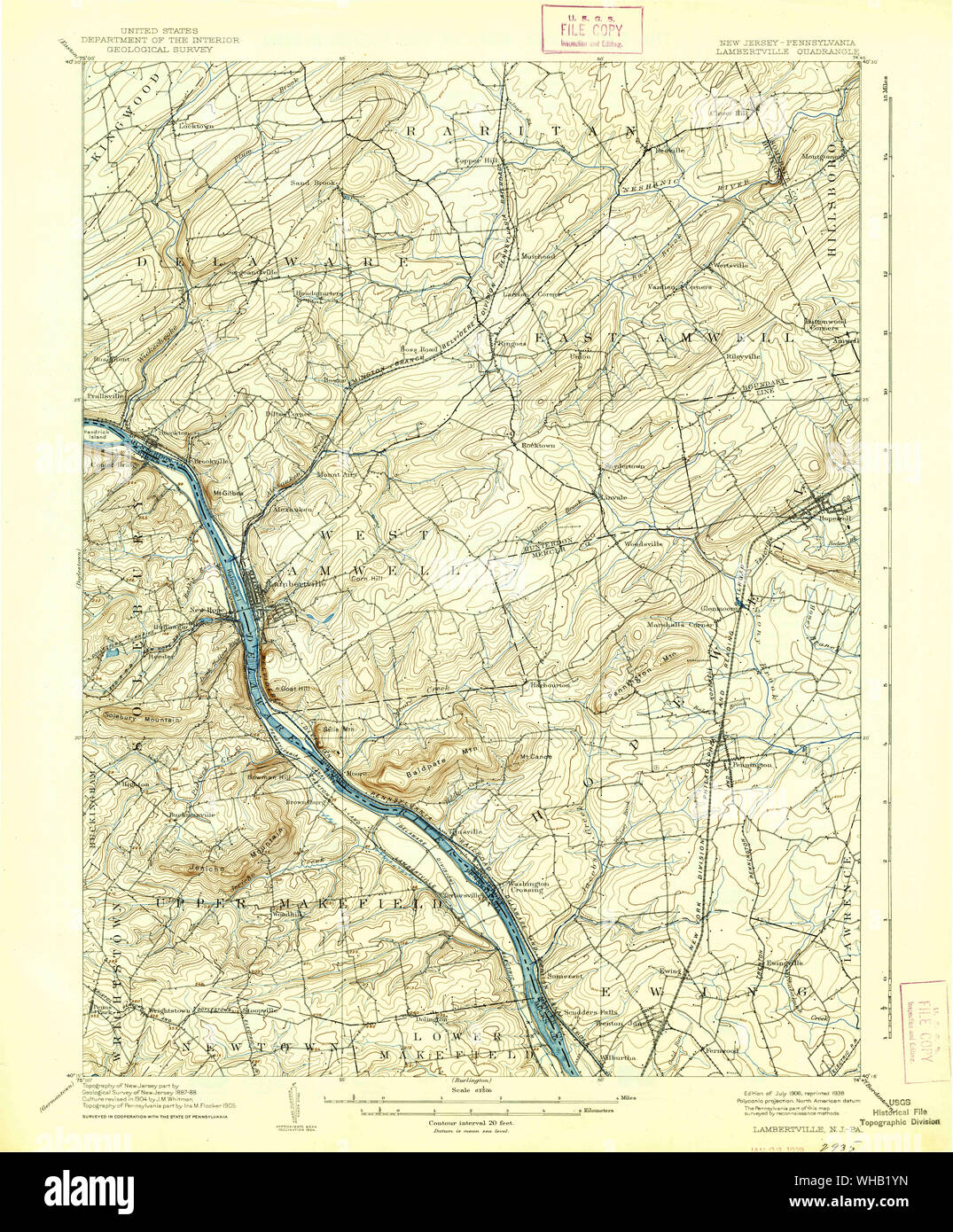 Map Of Lambertville Nj Lambertville New Jersey Map High Resolution Stock Photography And Images -  Alamy