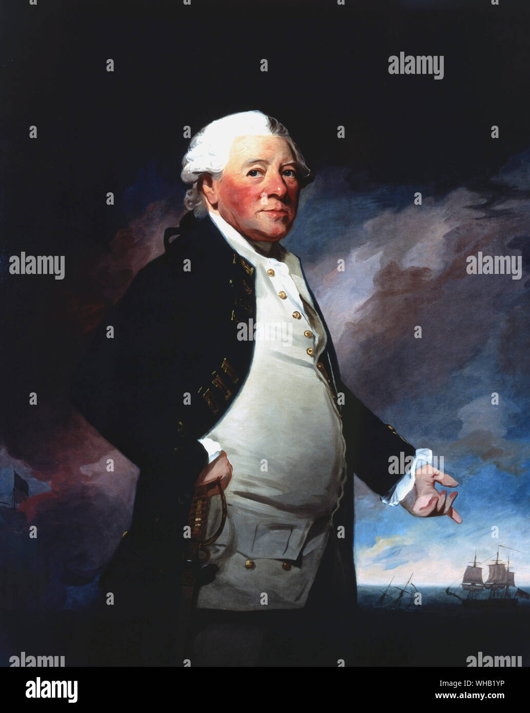Admiral Sir Hyde Parker. National Maritime Museum. Stock Photo