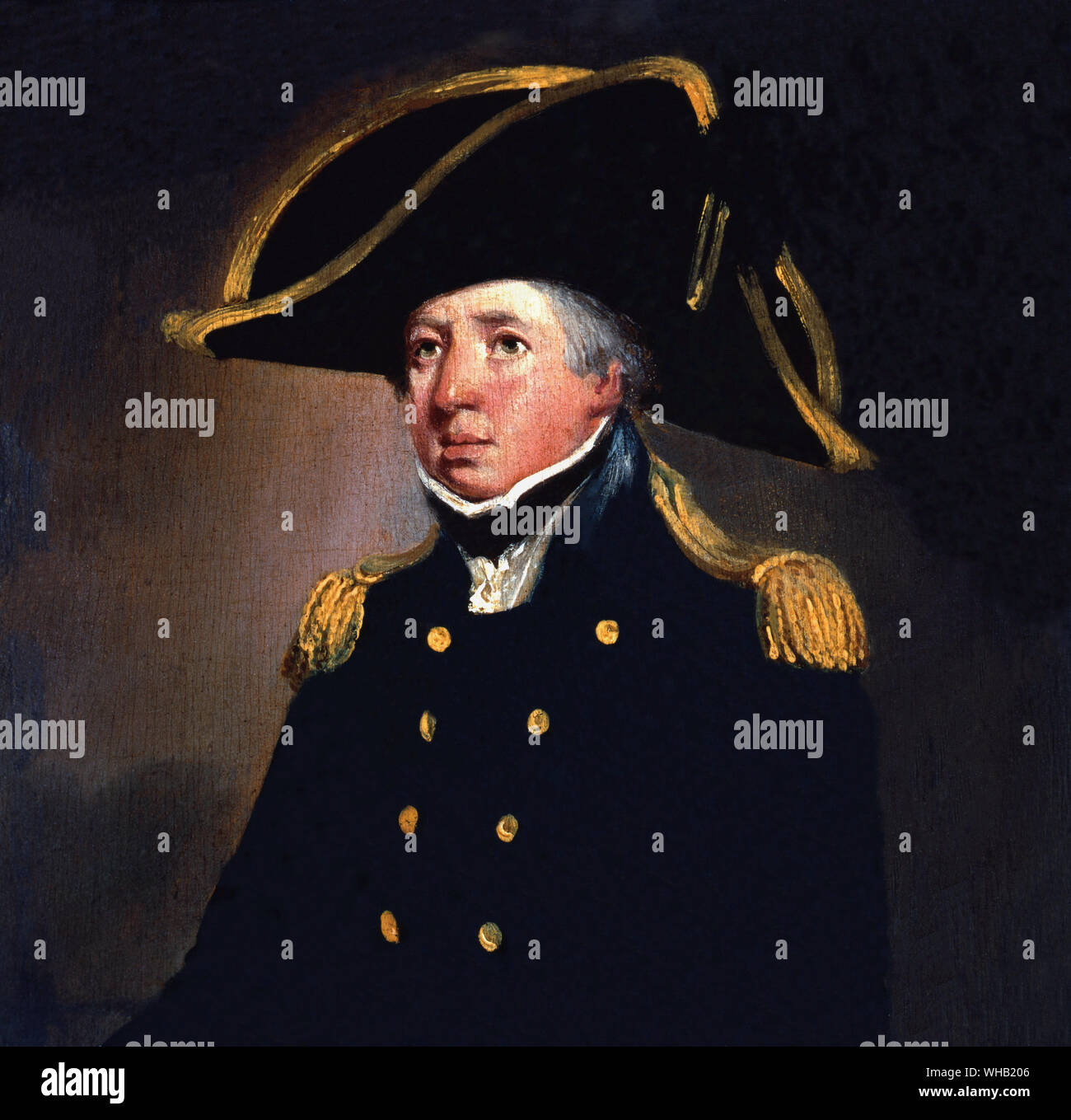 Captain Thomas Hardy who was a flag-captain on the Victory and a friend of Nelson. Stock Photo