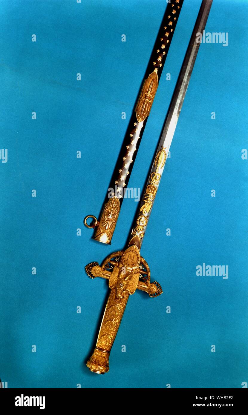 Antique Sword. The Sabre of 1st Consul by Lepage at Malmaison Stock Photo