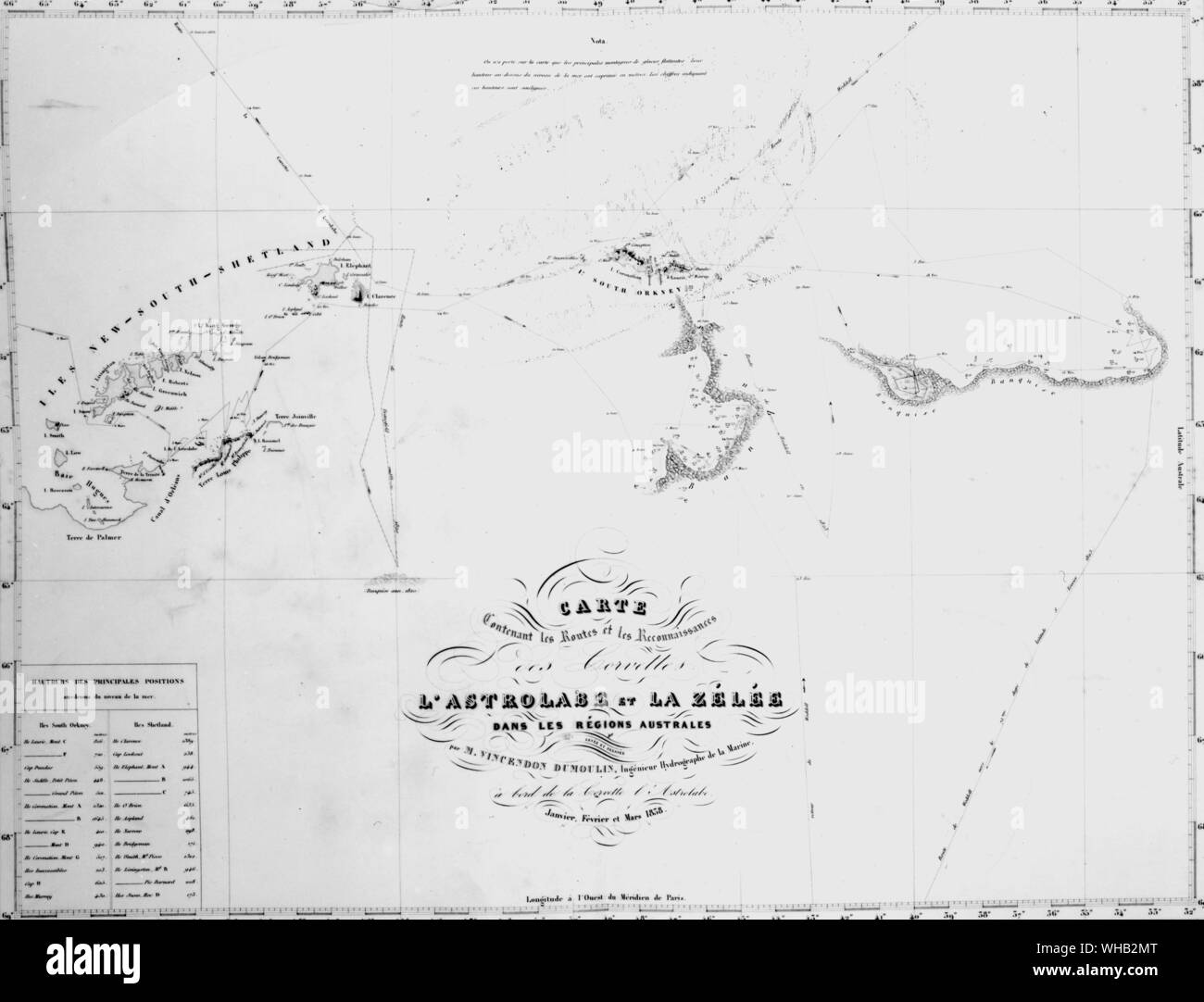 Map of Antartica Stock Photo