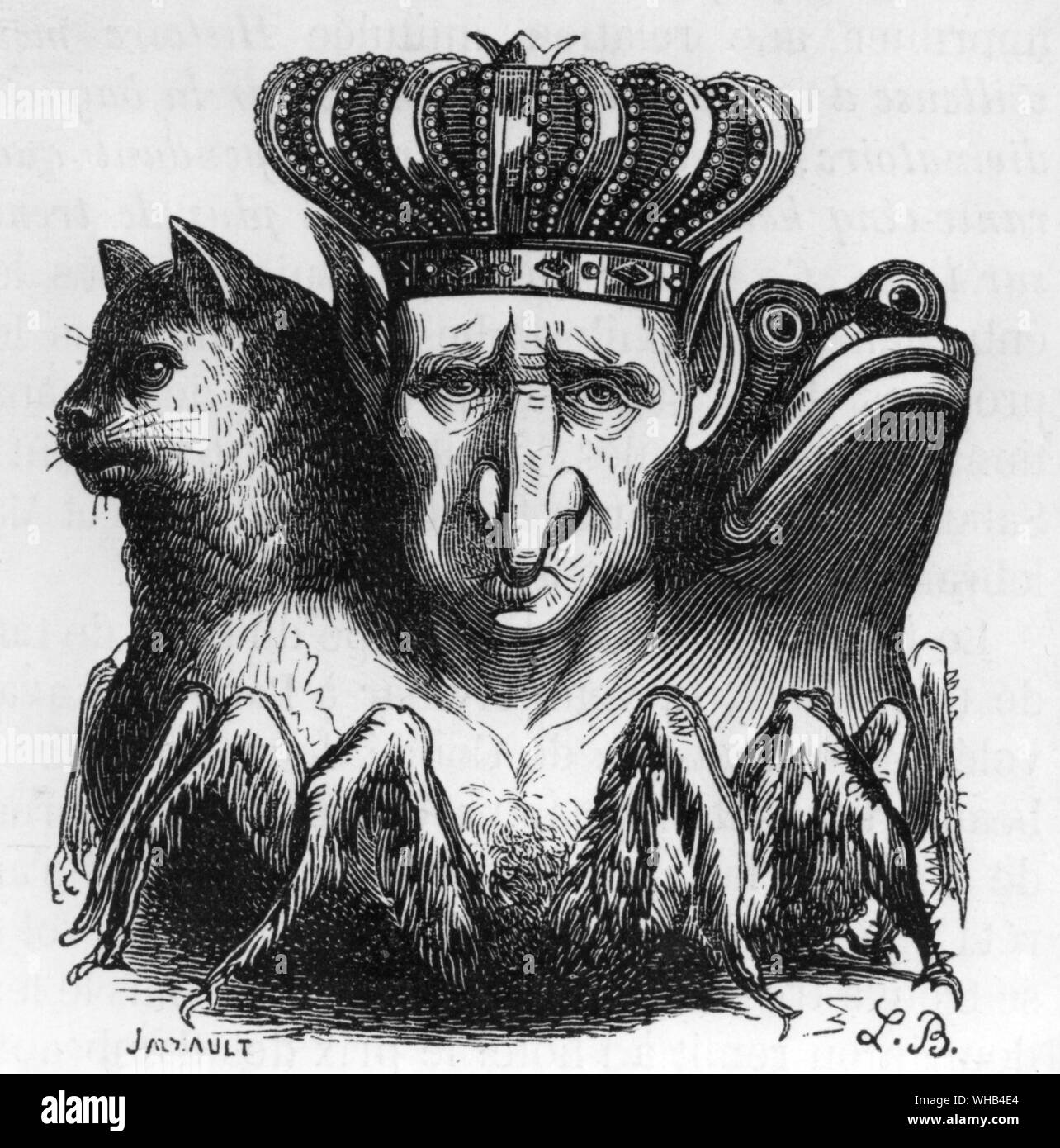 The Demon Baal by L. Breton -. A Judeo-Christian demon whose name also refers to various gods and goddesses who are not demons.. Stock Photo