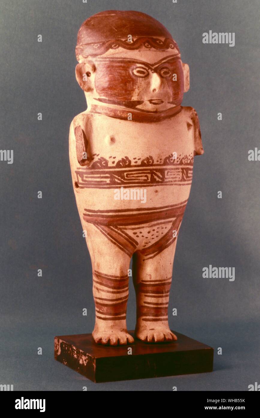 Ceramic figure , Chancay culture , Peru , South America Stock Photo