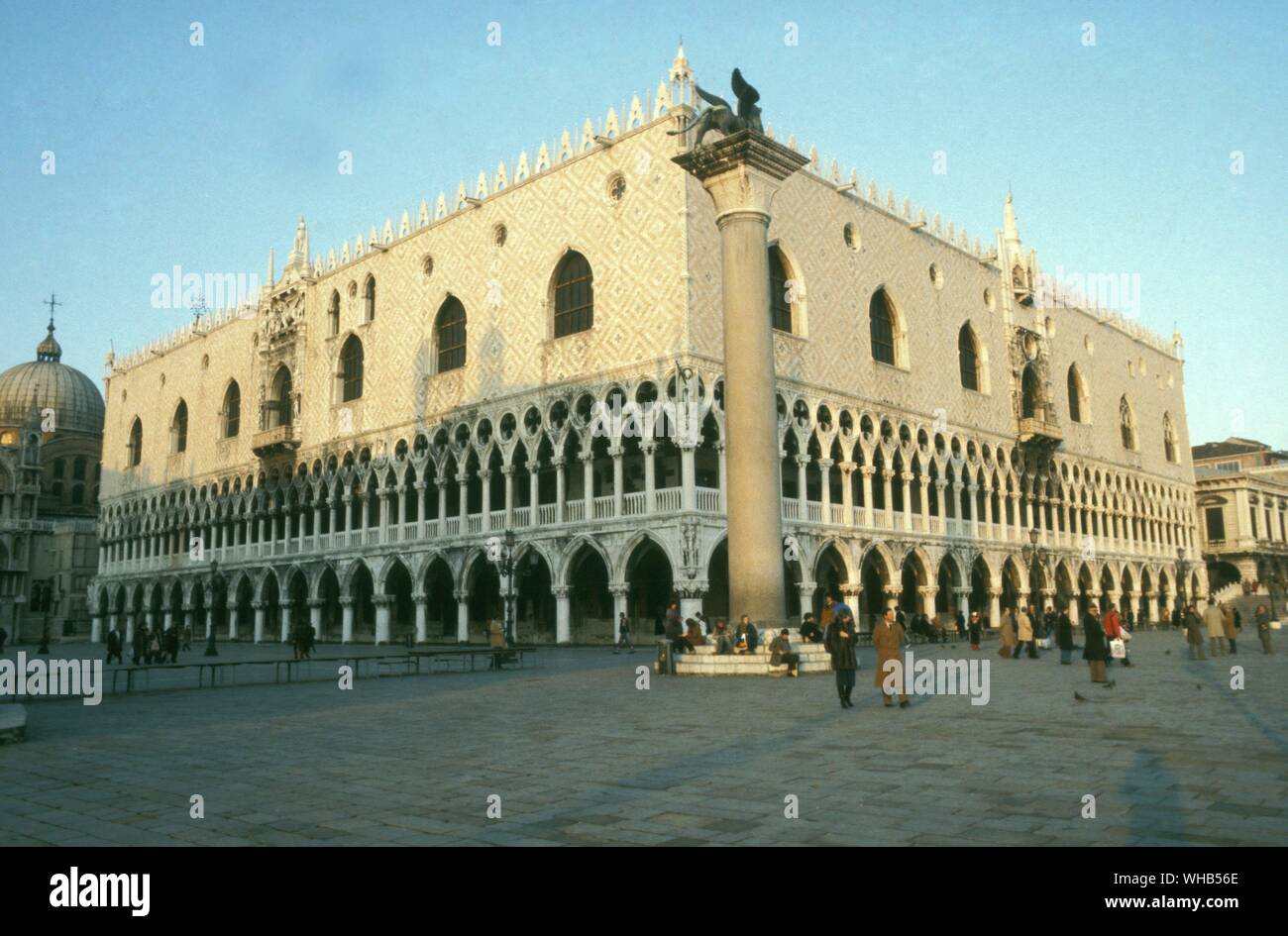 The Doges Palace - Venice - The Doge's Palace is a gothic palace in Venice. In Italian it is called the Palazzo Ducale di Venezia. The palace was the residence of the Doge of Venice.. Stock Photo