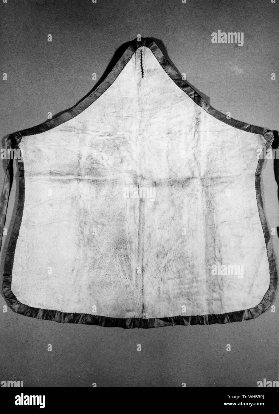 Masonic apron - symbol developed from the apron worn by operative masons in the middle ages Stock Photo