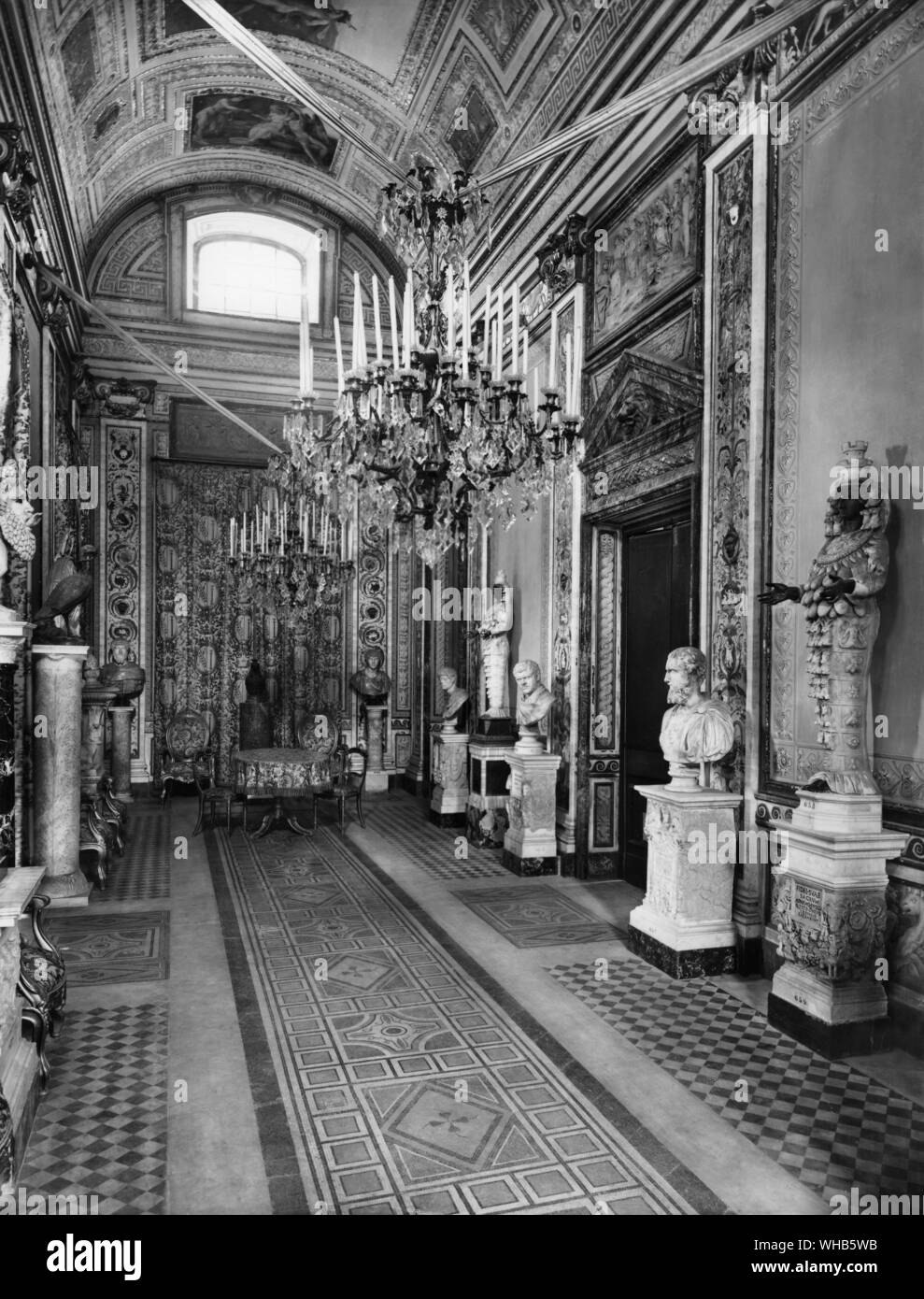 Interior of the Villa Albani , Rome , Italy Stock Photo