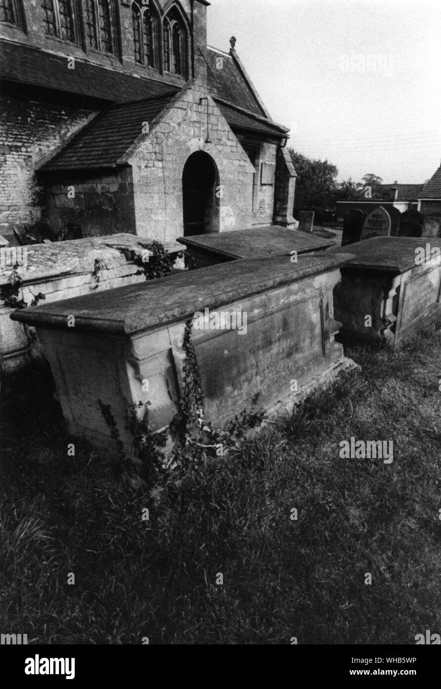 Haunted Britain. Robert Cooke's Tomb, Digby, Lincs.. Stock Photo