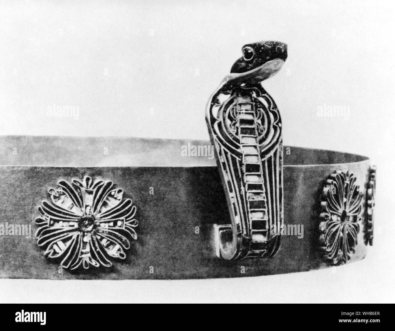 Grave of Sat Hathor - Diadem from the Lahun Treasure (detail) 12th Dynasty Middle Kingdom. Stock Photo