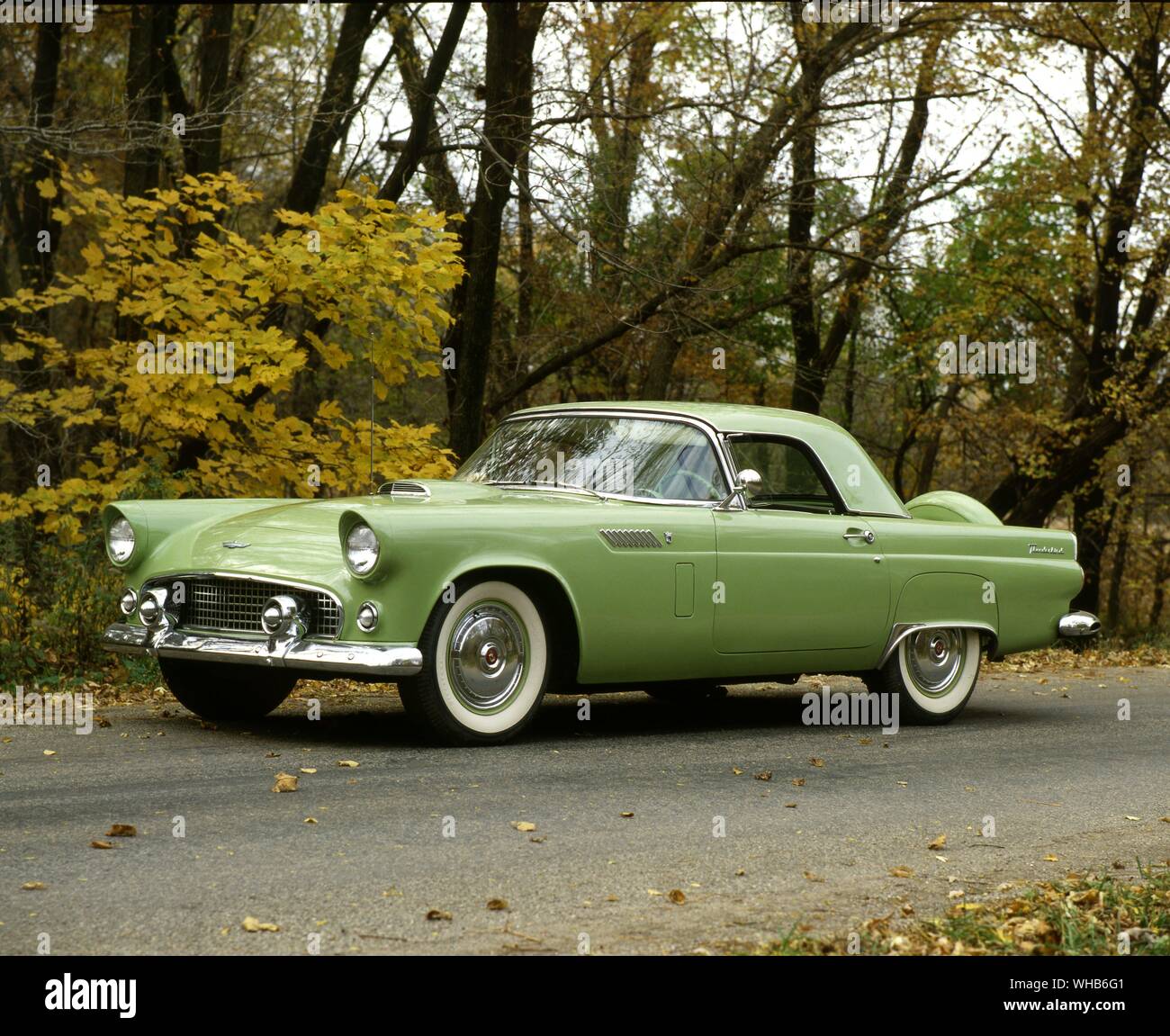 Transport road 1956. Ford Thunderbird Stock Photo
