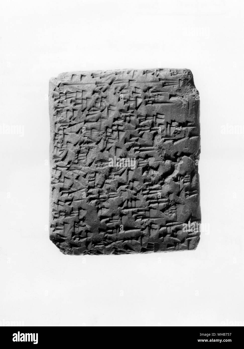 Armana Tablet - Armana letter from First Ruler of Hazor Instructions about the defence of the city.. Stock Photo