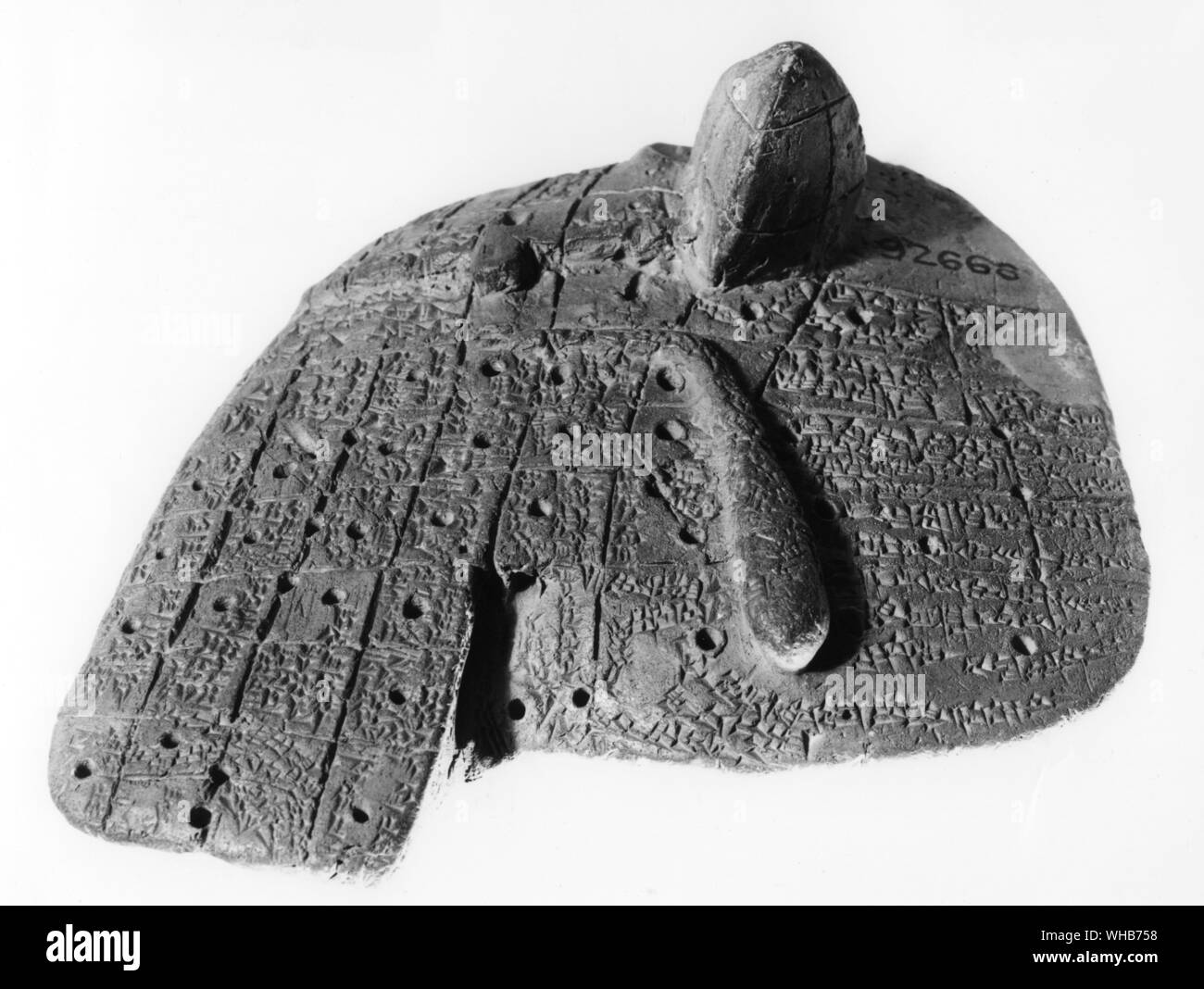 Clay model of a liver - Babylonian. Stock Photo