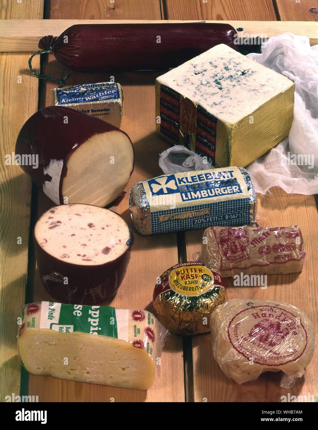 German cheeses. Stock Photo