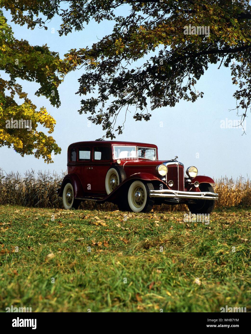 Transport Road 1932. Auburn Chrysler Imperial Sedan. . Stock Photo