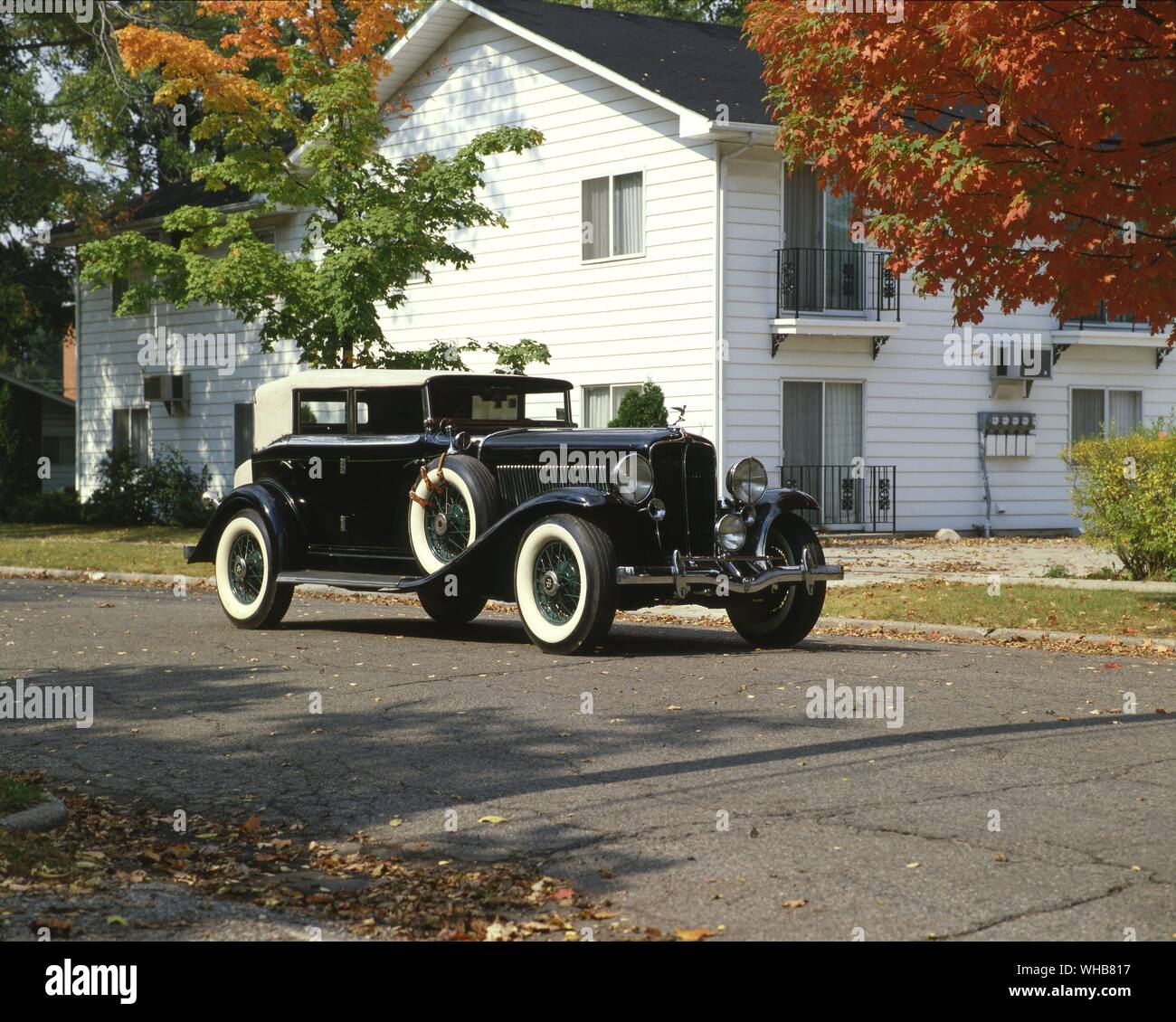 Transport Road 1932. Auburn 12-161A Phaeton Sedan. . Stock Photo