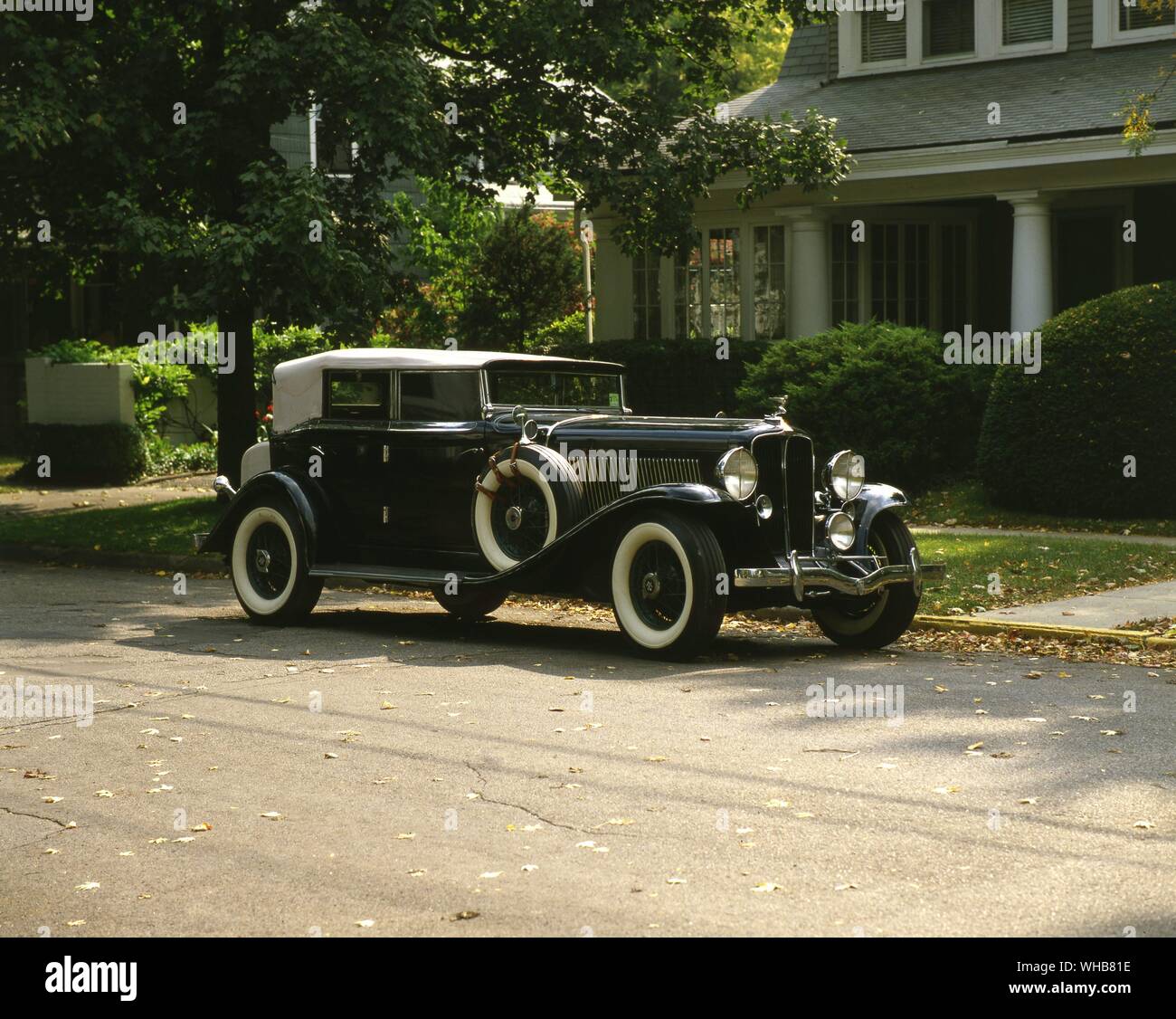 Transport Road 1932. Auburn 12-161A Phaeton Sedan. Stock Photo