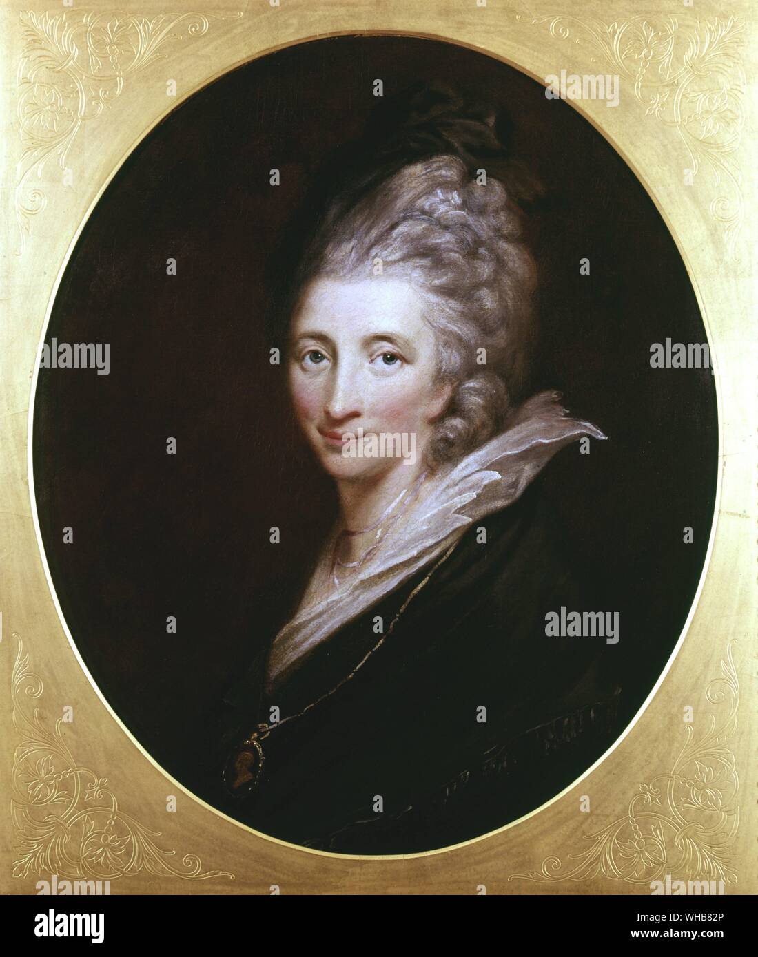 Mrs Thrale , Hester Lynch Salusbury : Oil Portrait by Robert Edge Pine c 1771 Stock Photo