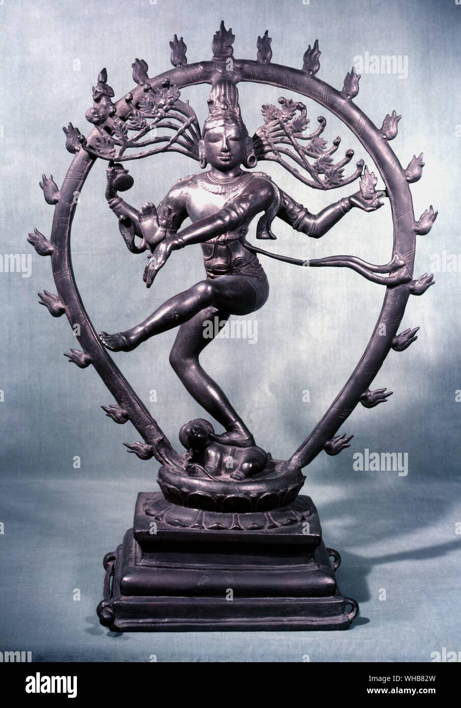Shiva dancing - Shiva is considered to be the supreme deity in Shaivism, a denomination of Hinduism. . Stock Photo