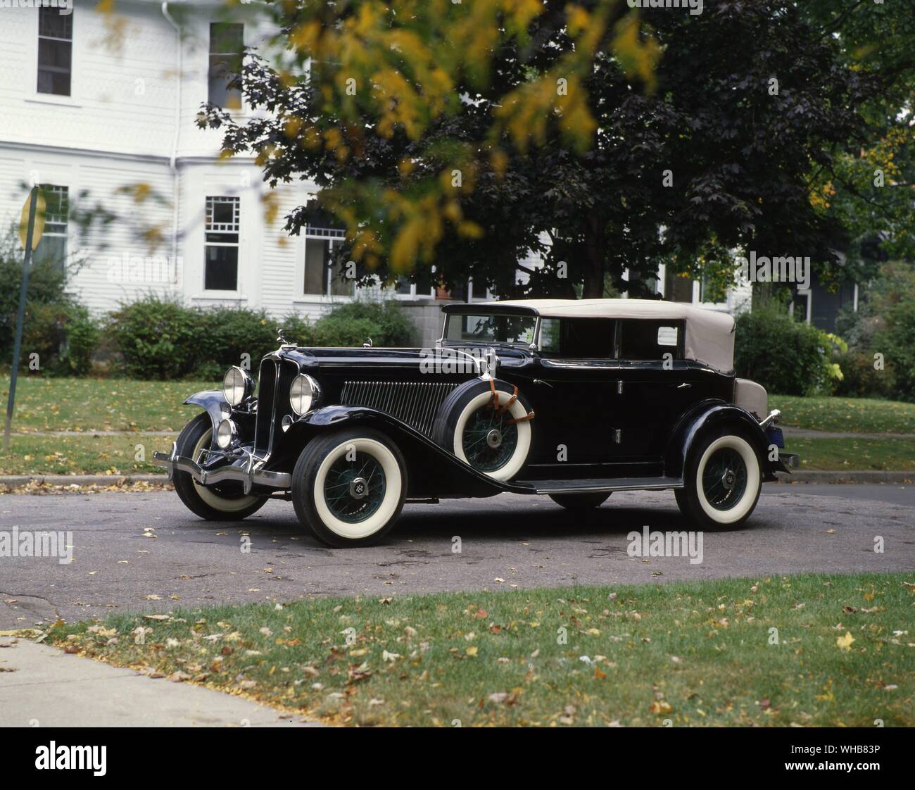 Transport Road 1932. Auburn 12-161A Phaeton Sedan. . Stock Photo