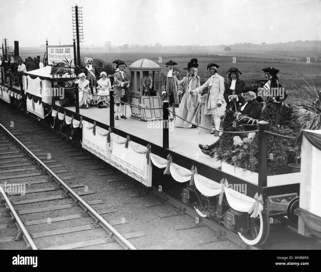 Daily Life - Tableau of 100 years ago : Centenary celebrations 1925. Stock Photo