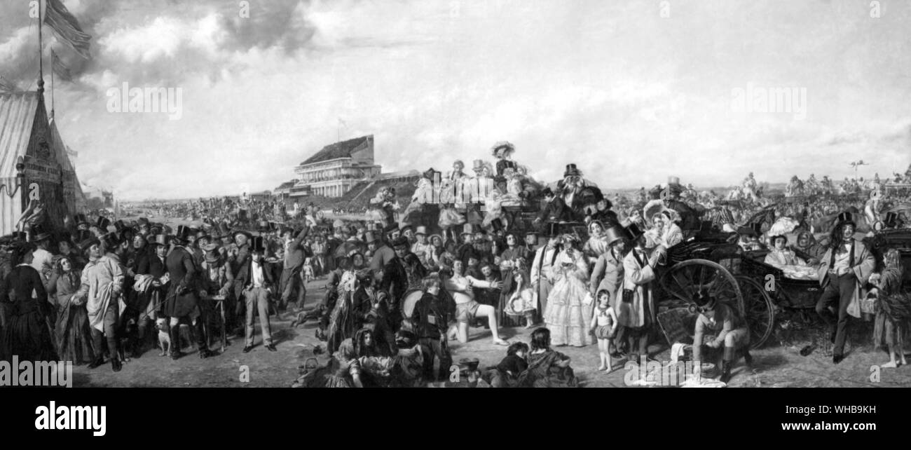 The Derby Day : William Powell  Frith 1856 - 1858 Stock Photo