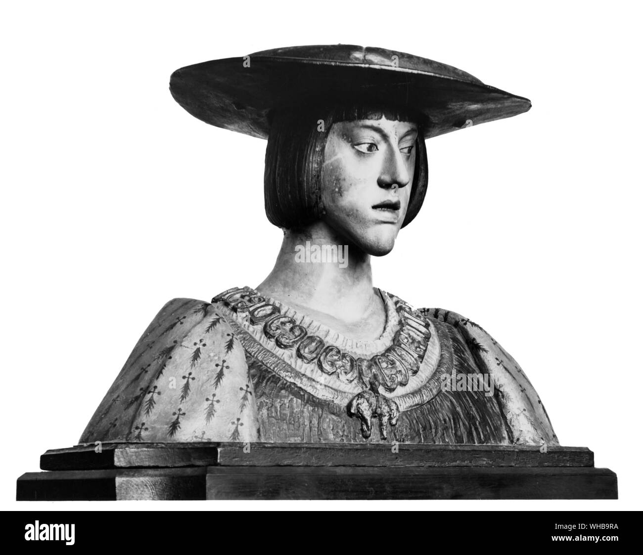 The Emperor Charles V , 1519 - 1558 , a bust by Conrad Meit Stock Photo