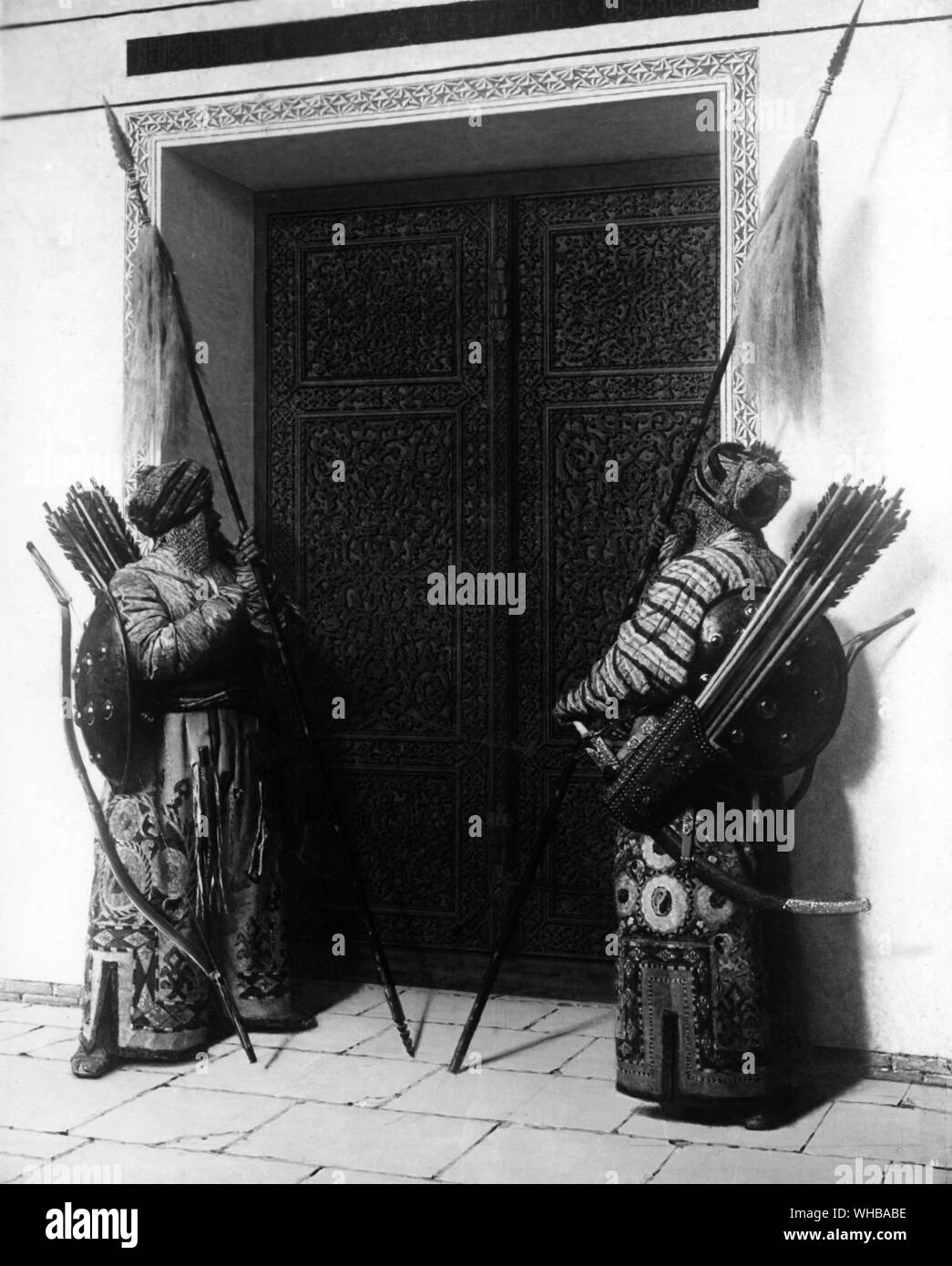 Tamir's Door - Soldiers guarding Tamirs tomb. Stock Photo