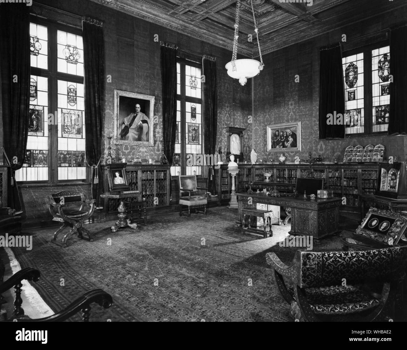 The Pierpont Library general view of the study Stock Photo Alamy