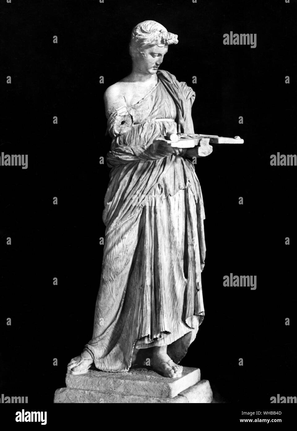 Young Girl of Anzio , c 250 BC , marble , height 66 7/8 inches or 169 cm. The Roman National Museum , Rome , Italy Stock Photo