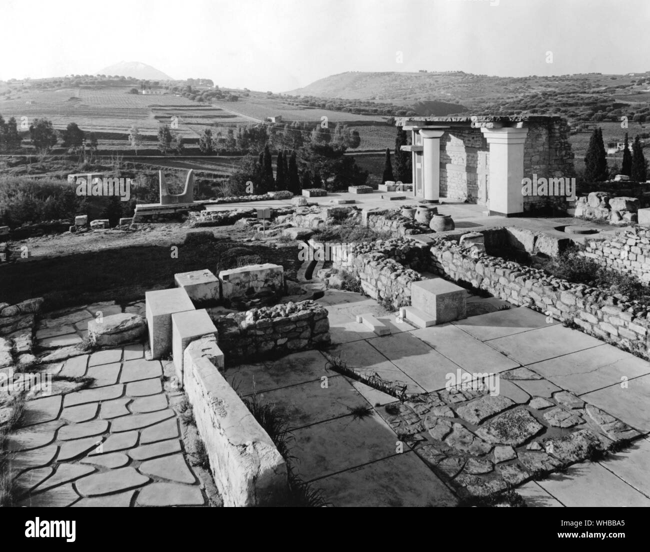 Palace of Minos , Knossos , Crete , Greece Stock Photo