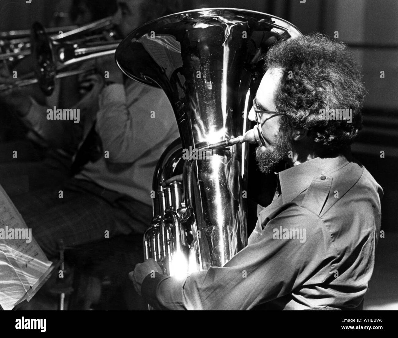 John Fletcher - tuba player. Stock Photo