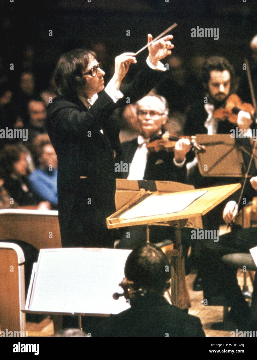 Andre Previn conducting. Stock Photo