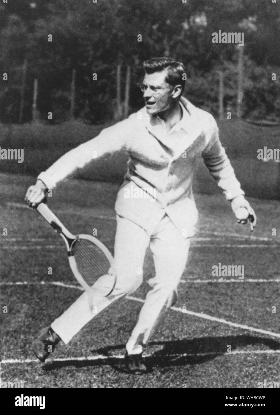 Karl H. Behr - Karl Howell Behr was a tennis player in the early 1900s in the United States of America. Graduated in 1905 from Yale University and became a lawyer. He was employeed at 40 Wall Street (ca. 1912). He was the brother of Max H. Behr, the well-known golfer. On the night of April 14, 1912, Behr was on the Titanic in first class but survived the sinking.. Stock Photo