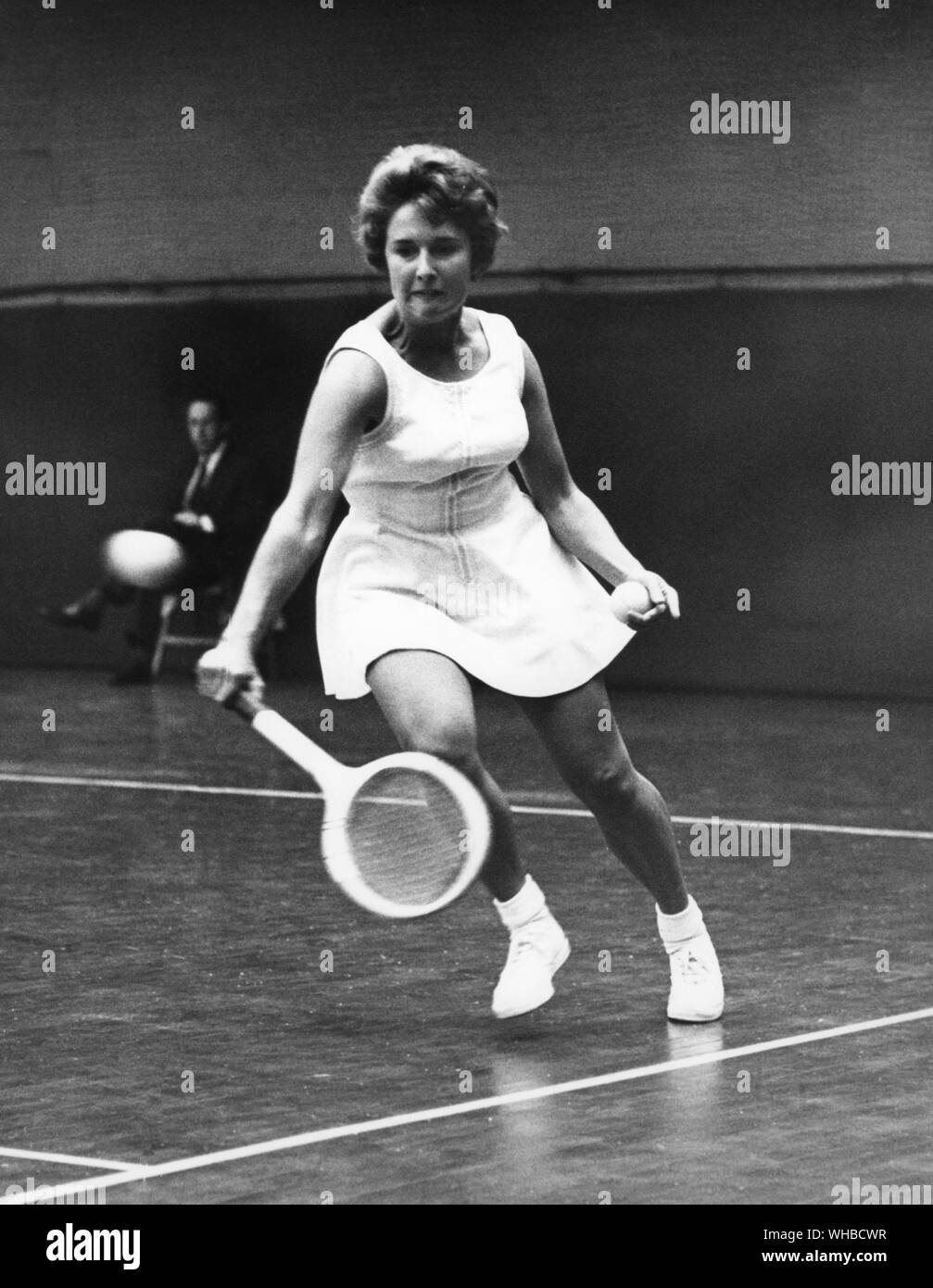 Federation Cup, inaugural meeting, Queens Club, London Miss D Catt (seen here) v. Miss A. Winkler on 18th June 1963.. Stock Photo