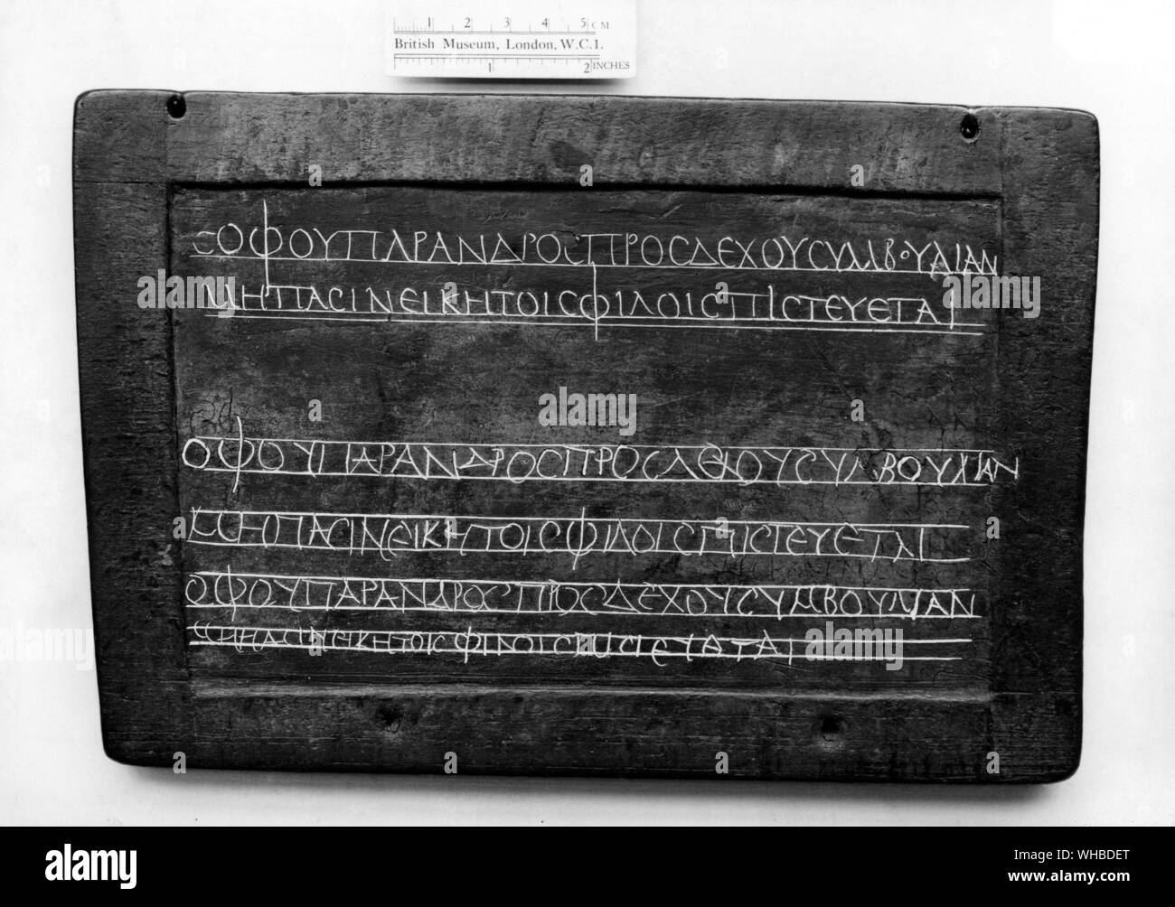 Roman wax tablets Stock Photo