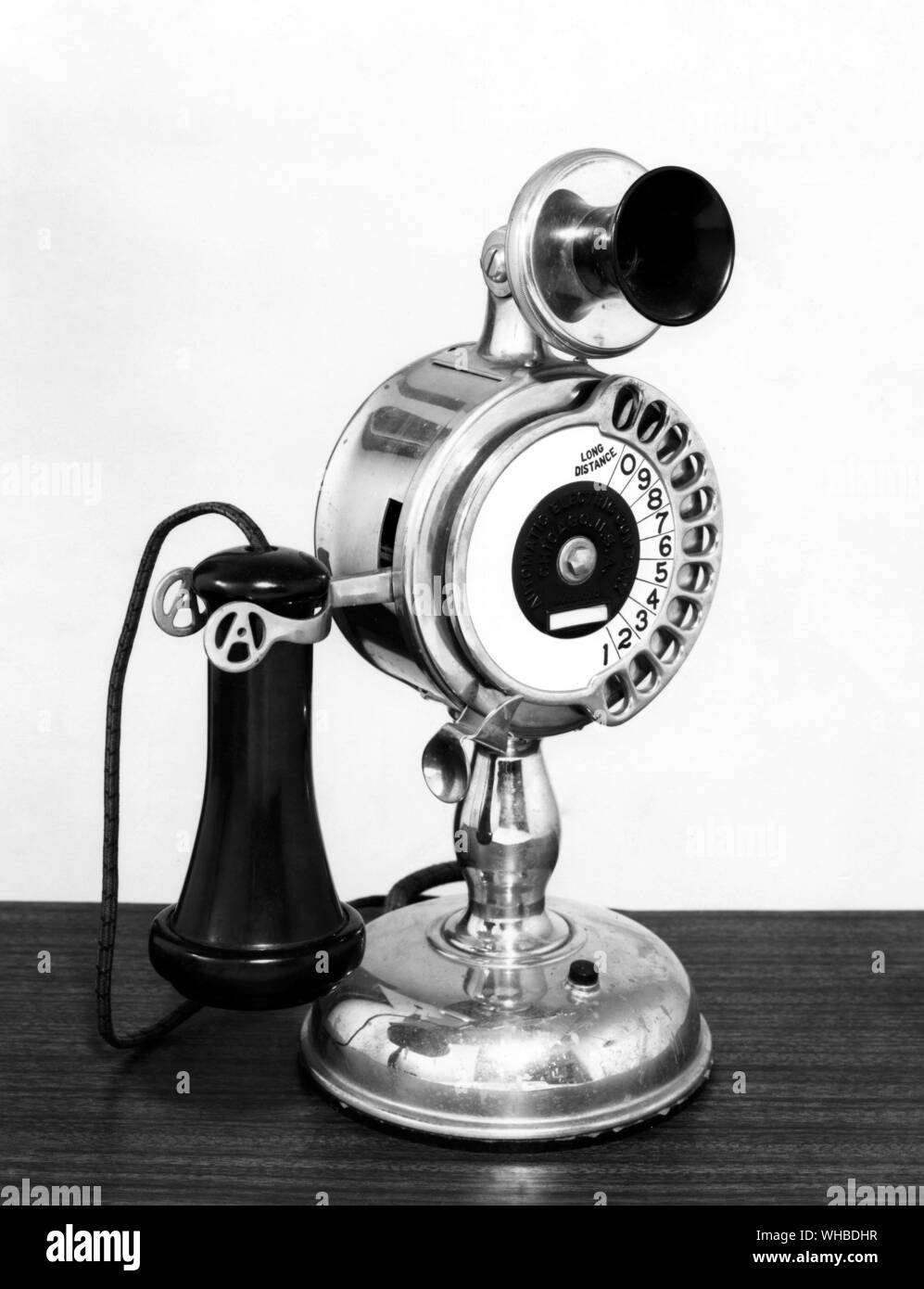 Strowger turn patten telephone. Stock Photo