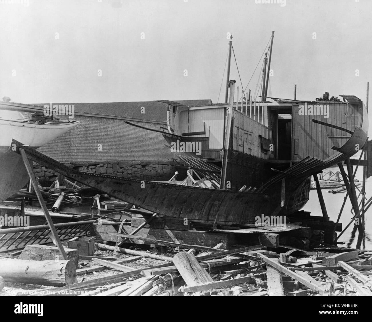Wreck of the Volunteer. Stock Photo