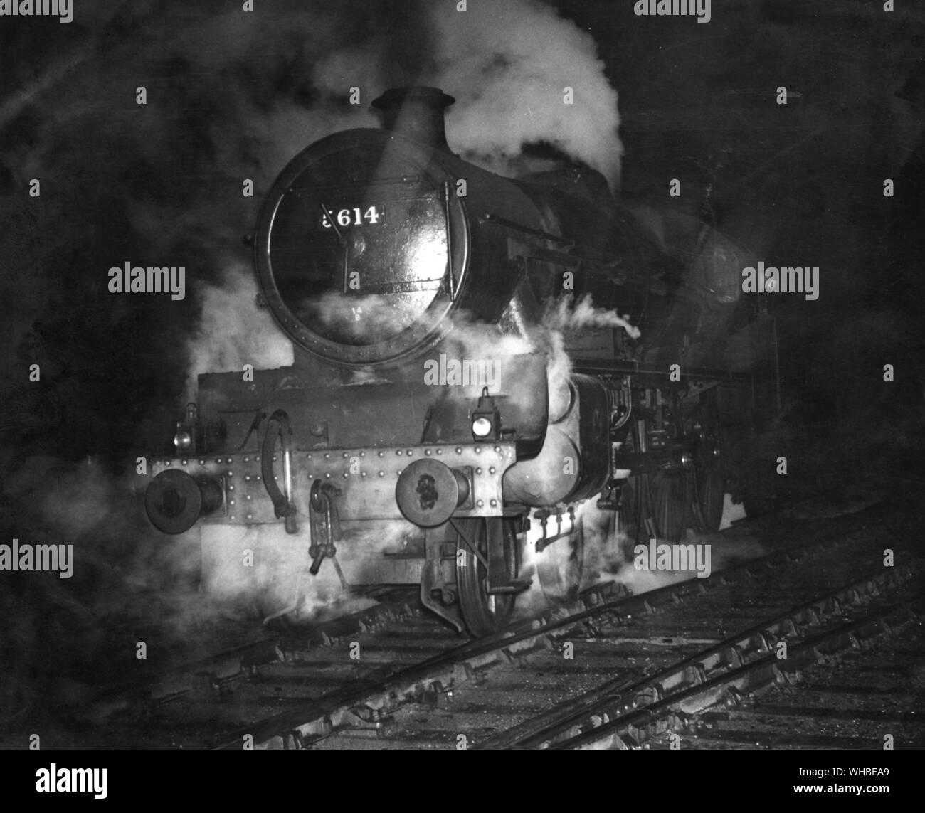 Train - the last LMS train to leave London before state ownership from St. Pancras 1st January 1948.. Stock Photo