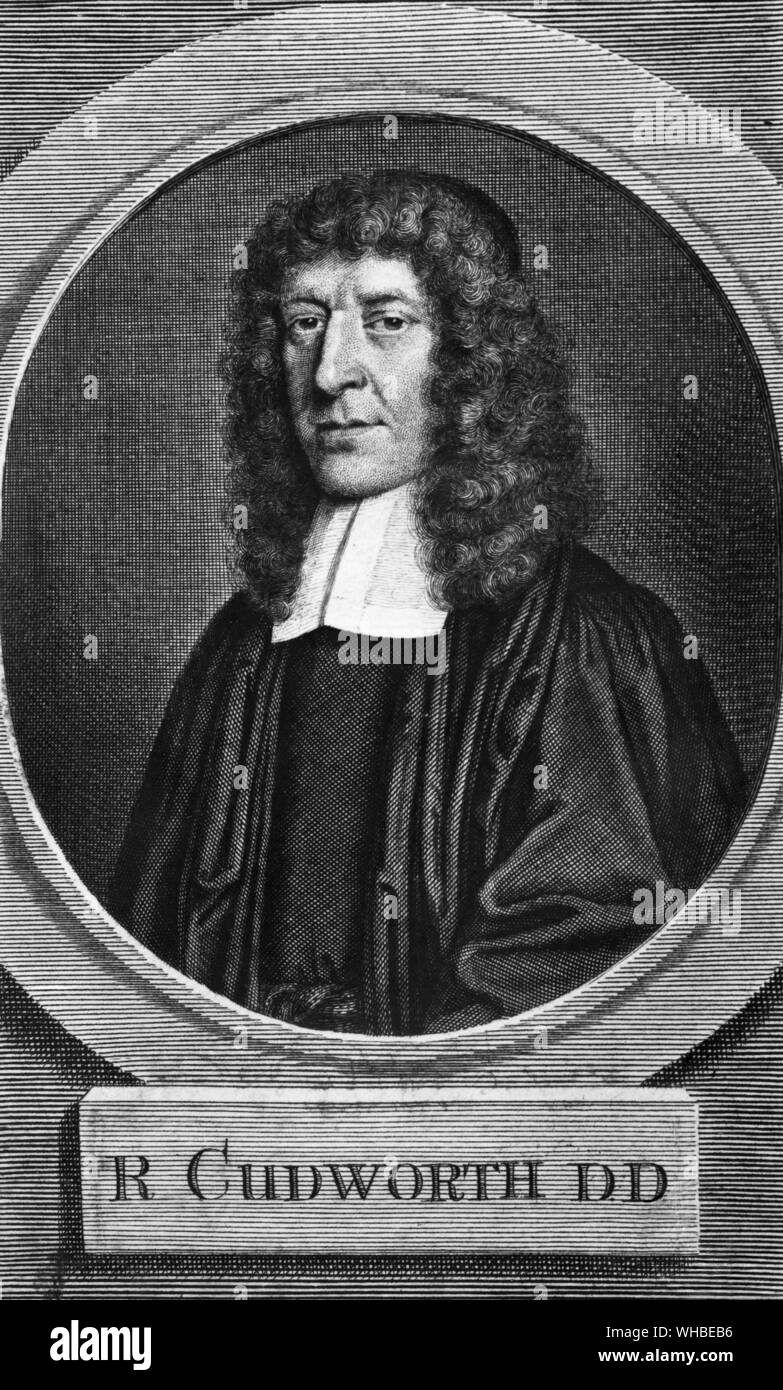 Ralph Cudworth  (1617- 1688)  English philosopher and theologian. Engraving. Stock Photo