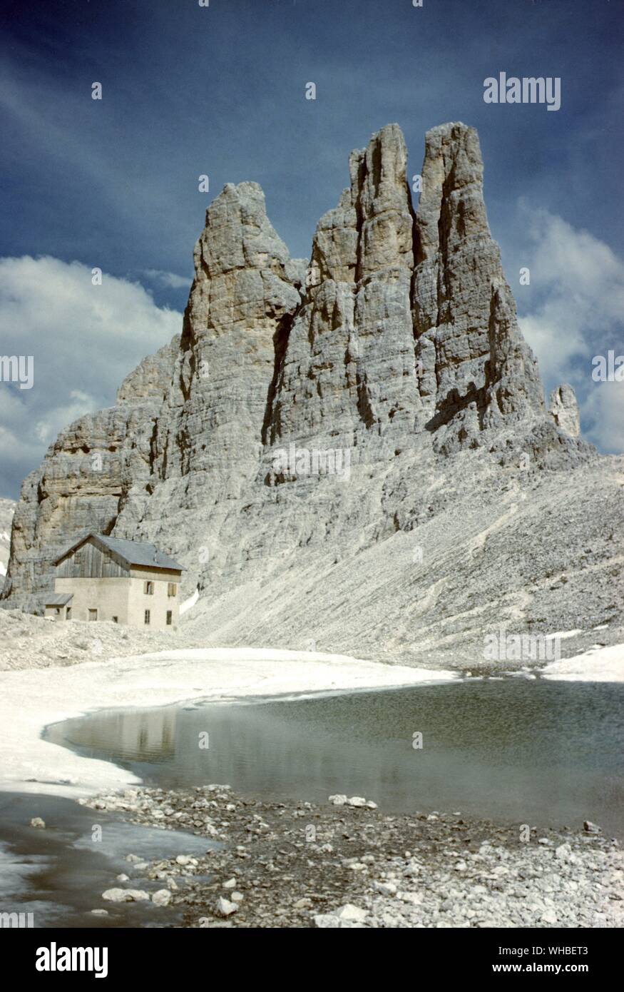The Dolomites : Vajolet Towers are a section of the Alps in north eastern Italy Stock Photo