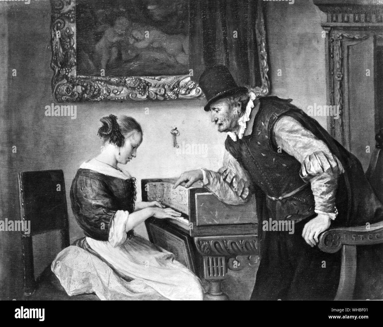 Harpsichord Lesson by Jan Steen Stock Photo Alamy