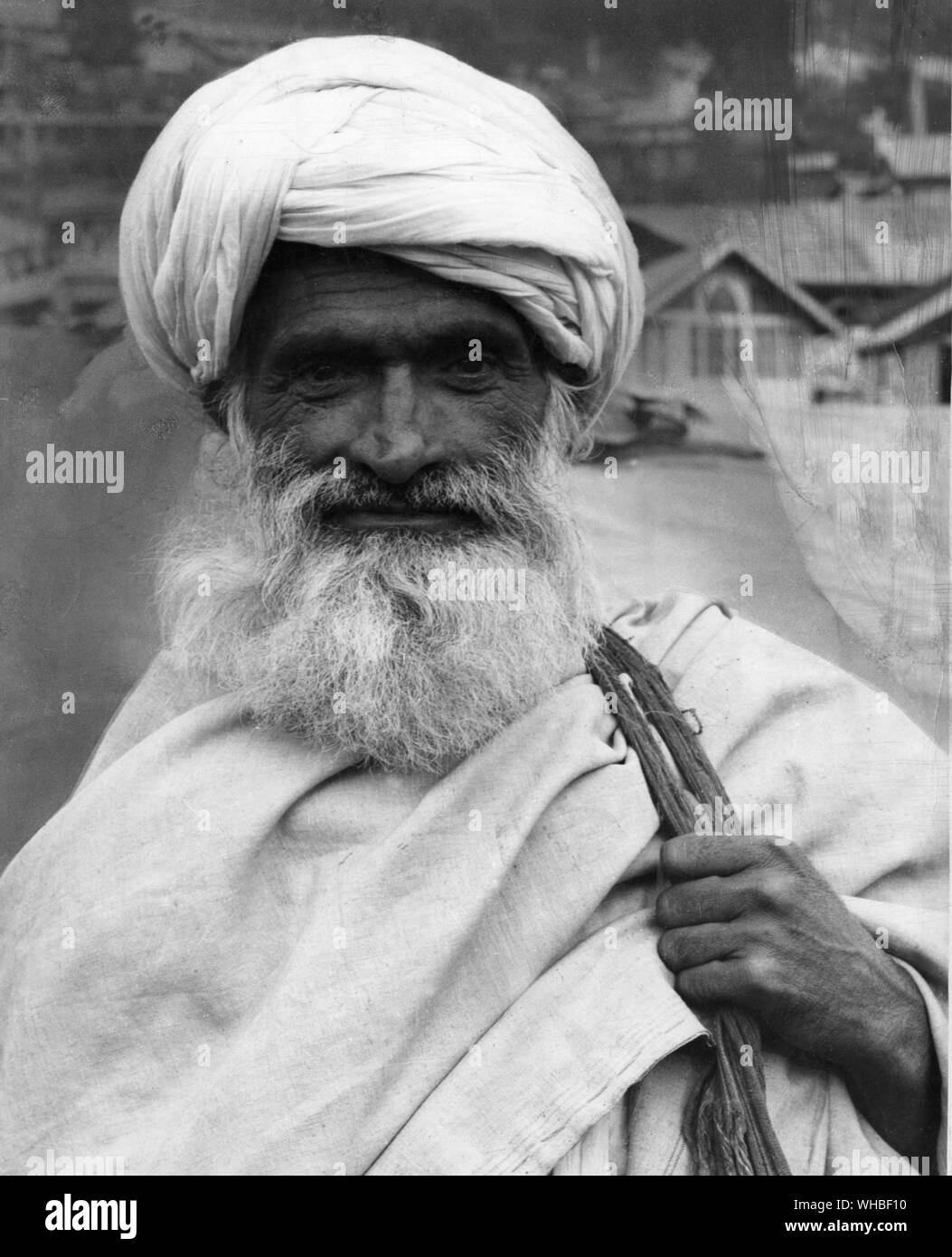 An Afghan pilgrim in Darjeeling Stock Photo