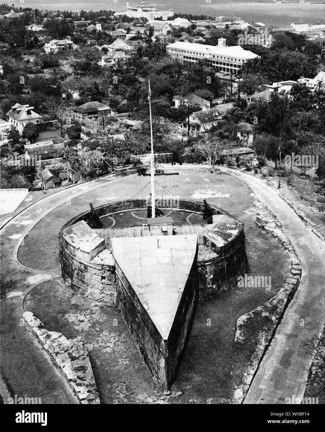 Fort Fincastle in Nassau Bahamas overlooks Bennet's Hill. Built in 1793 Stock Photo