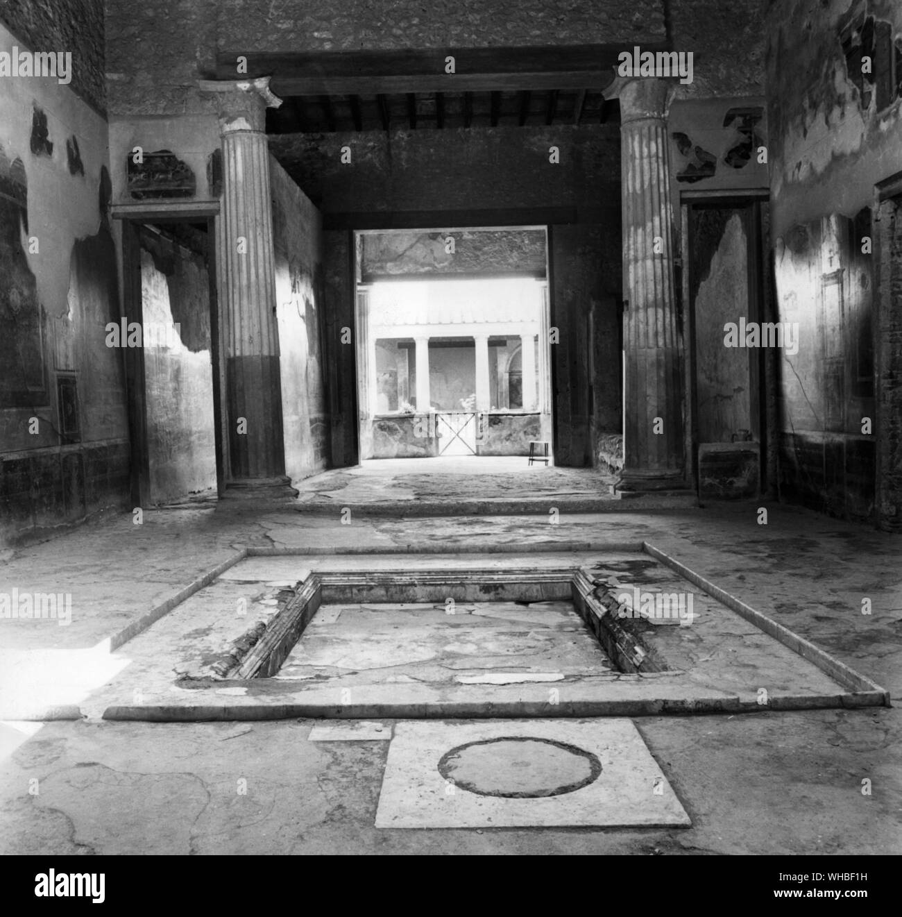 Pompeii, the Atrium, House of Menander. Stock Photo